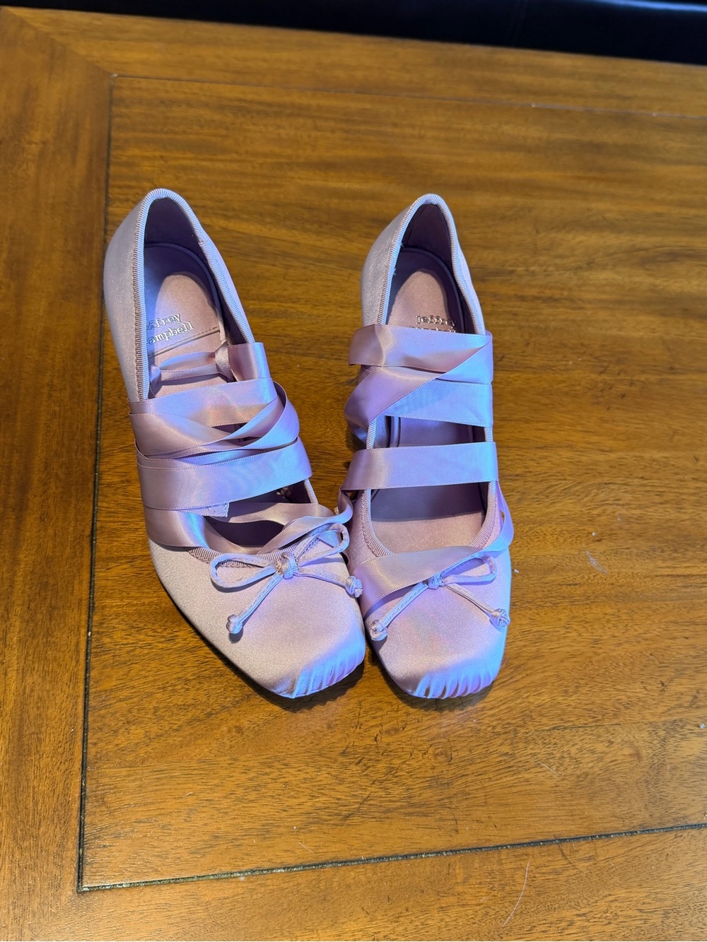 Jeffrey Campbell Lilac Satin Wrap-Ankle High Heel Pump - Picture 3 of 3